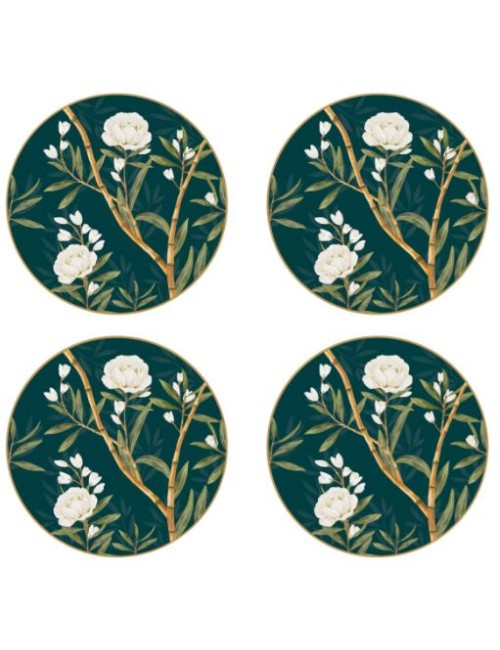 COFFRET 4 ASSIETTES DESSERT EN PORCELAINE