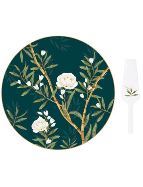 COFFRET PLAT A TARTRE DIAM 32 CM AVEC PELLE 