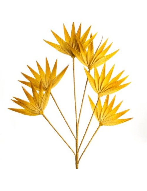 TIGE FLEUR PALMA JAUNE SAFRAN