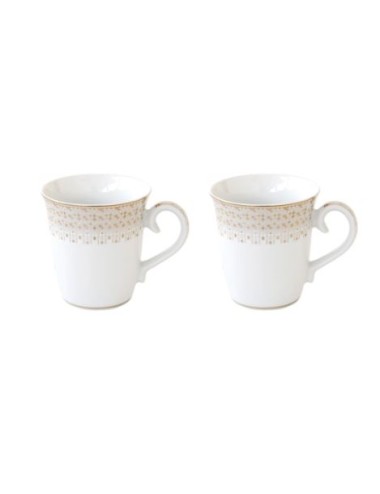 COFFRET 2 MUGS 275 ML EN PORCELAINE