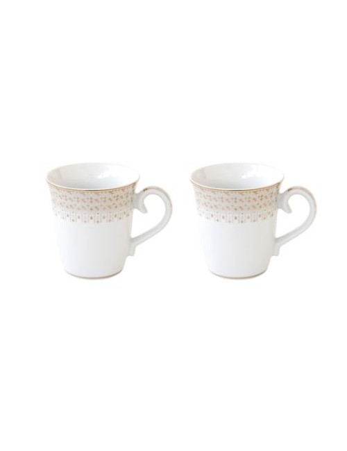 COFFRET 2 MUGS 275 ML EN PORCELAINE