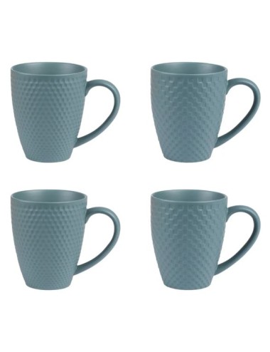 COFFRET 4 MUGS 35CL SNOW BLUE