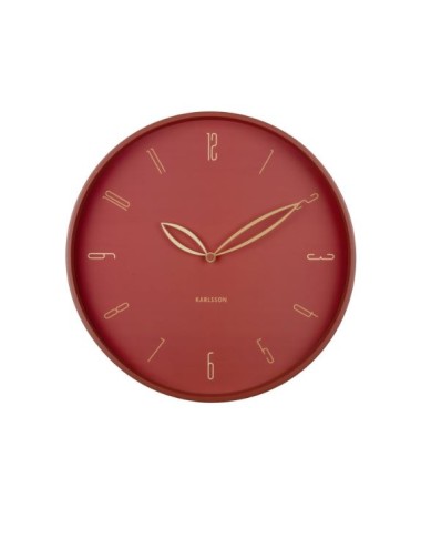 HORLOGE PETAL ROUGE OCRE