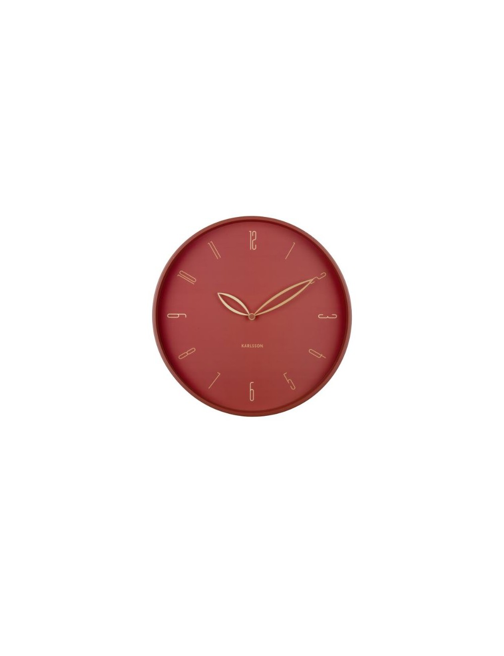HORLOGE PETAL ROUGE OCRE
