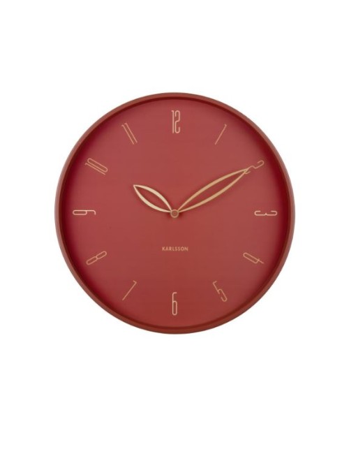 HORLOGE PETAL ROUGE OCRE
