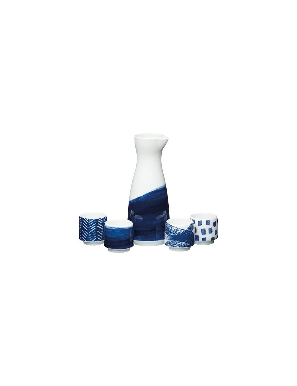 Service à Saké en Porcelaine – 5 pièces