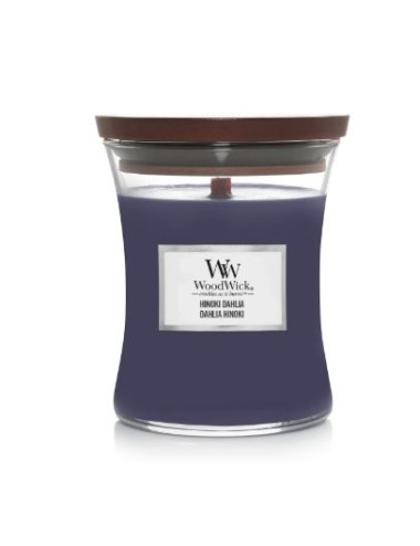 bougie jarre moyenne dahlia hinoki (bois hinoki, prune velouté et dahlia)