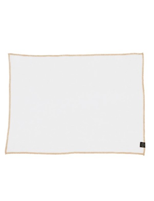 SET TABLE CORTE LIN BLANC 35X45CM