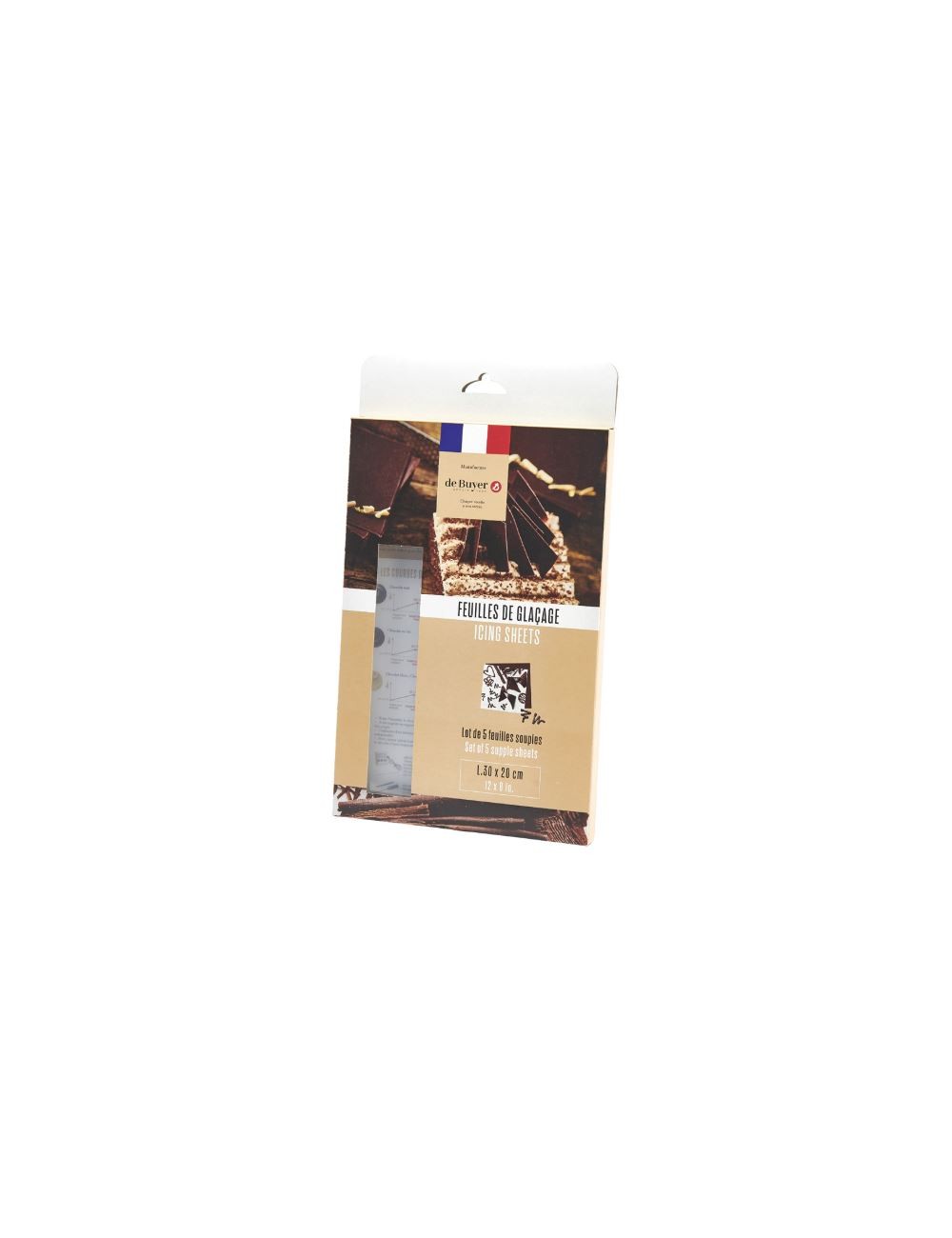 5 FEUILLES GLACAGE 30X20