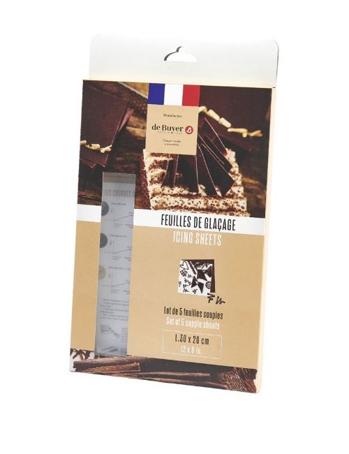 5 FEUILLES GLACAGE 30X20