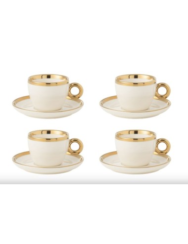 B4 TASSES CERAM BLC/OR