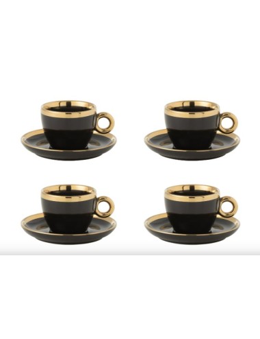 B4 TASSE CERAM NOIR/OR