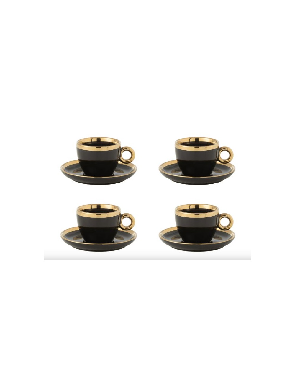 B4 TASSE CERAM NOIR/OR