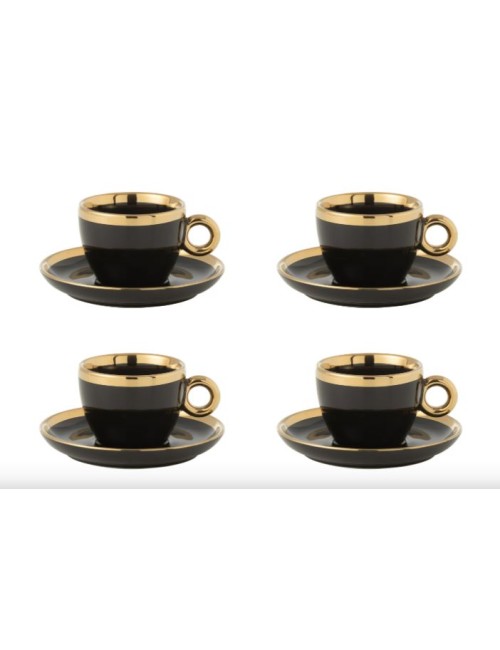 B4 TASSE CERAM NOIR/OR
