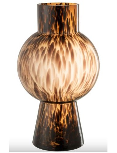 VASE BOULE POIS MARR VER 25X46CM