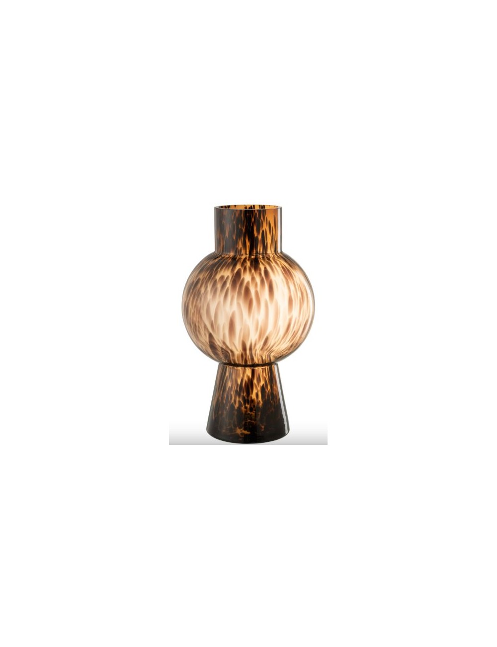 VASE BOULE POIS MARR VER 25X46CM