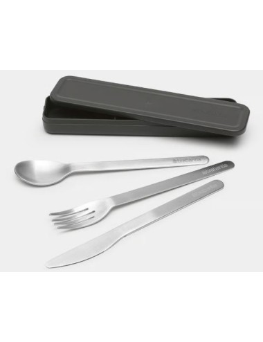 SET DE COUVERTS 3 PIECES DARK GREY