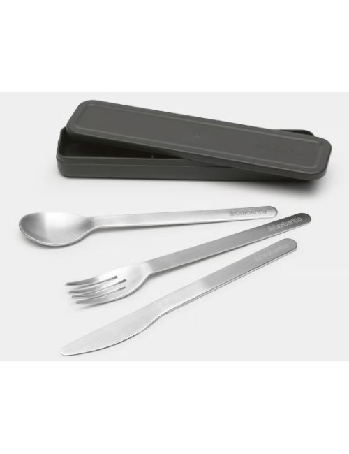 SET DE COUVERTS 3 PIECES DARK GREY