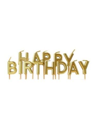BOUGIE HAPPY BIRTHDAY GOLD