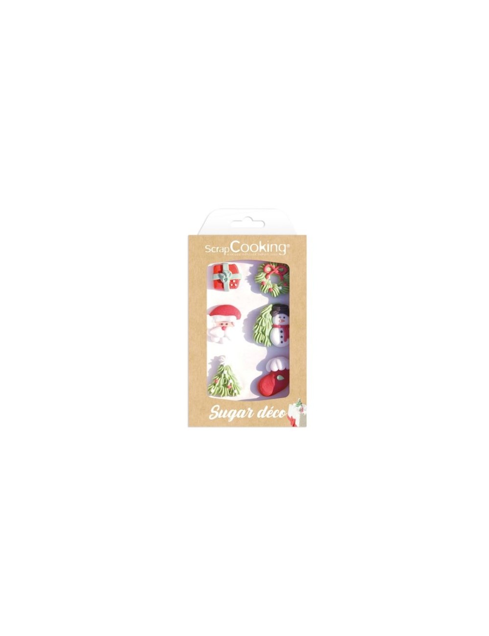 DECO SUCRE BUCHE NOEL 6 P