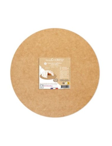 5 SUPPORT RONDS 24CM KRAFT