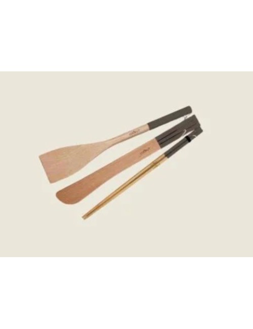 USTENSILES BOIS BAGUET/SPAT/PINCE-MOKA