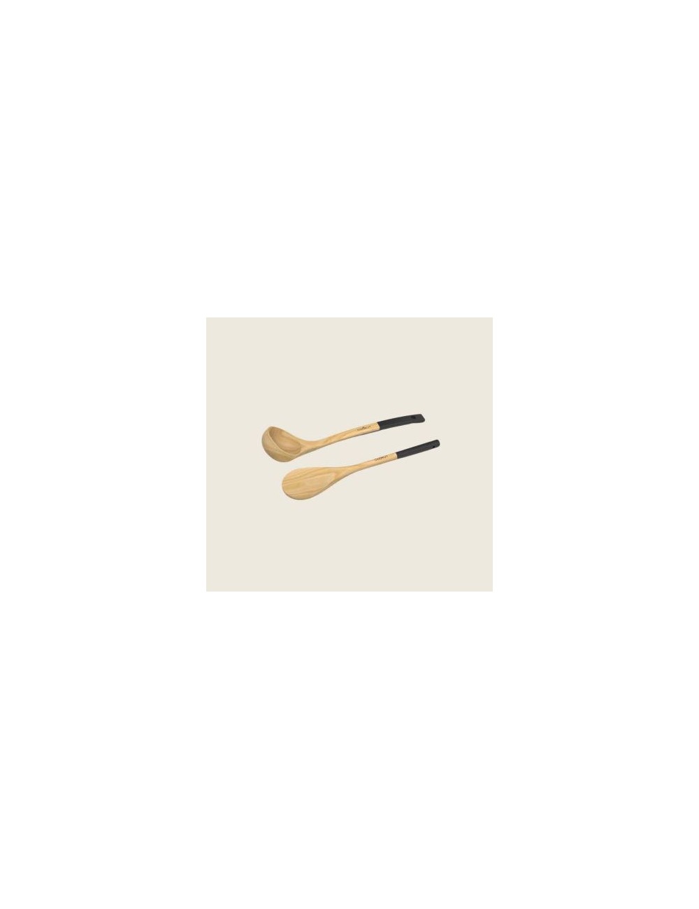 USTENSILES CUILL ET LOUCHE EN BOIS- NOIR
