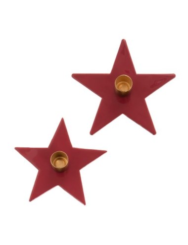 S2 CANDLE STICK ETOILE RED