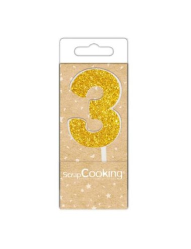 MINI BOUGIE 3 DOREE