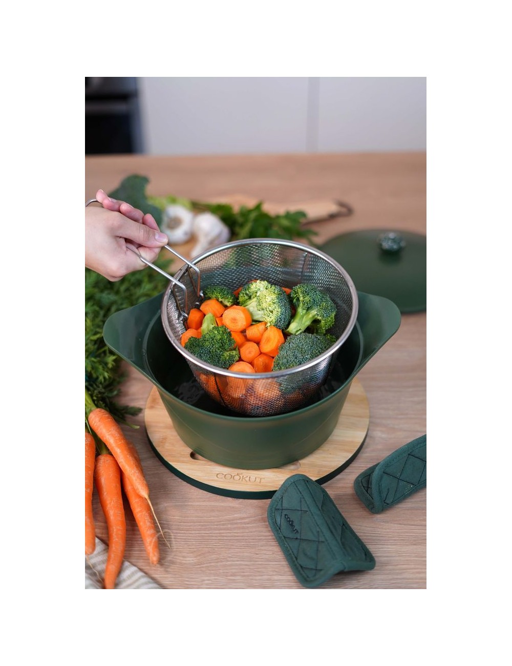 Panier À Cuisson Vapeur / Friture 28Cm