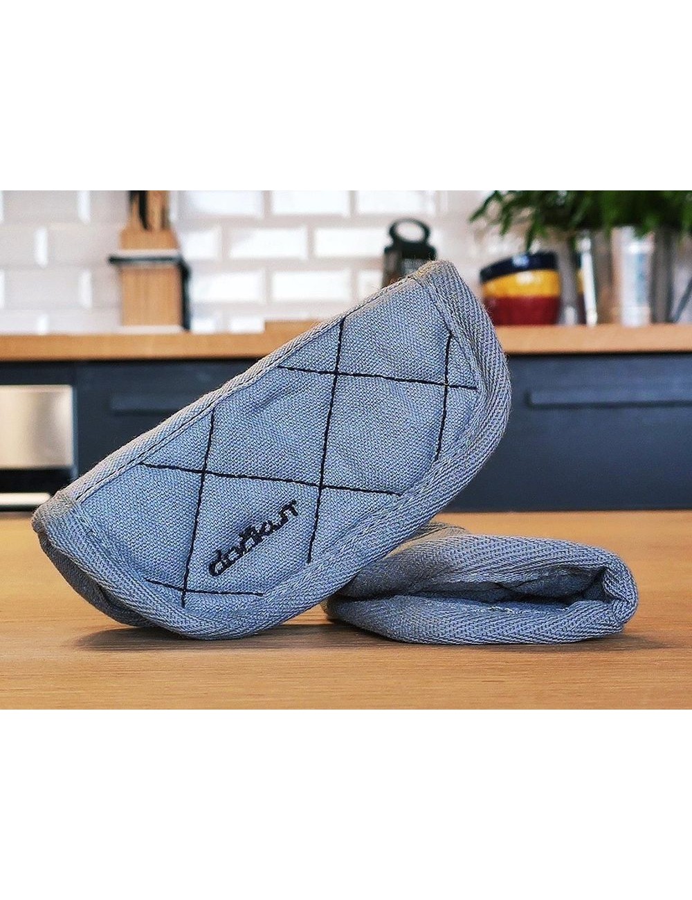 Paire De Maniques En Coton Gris