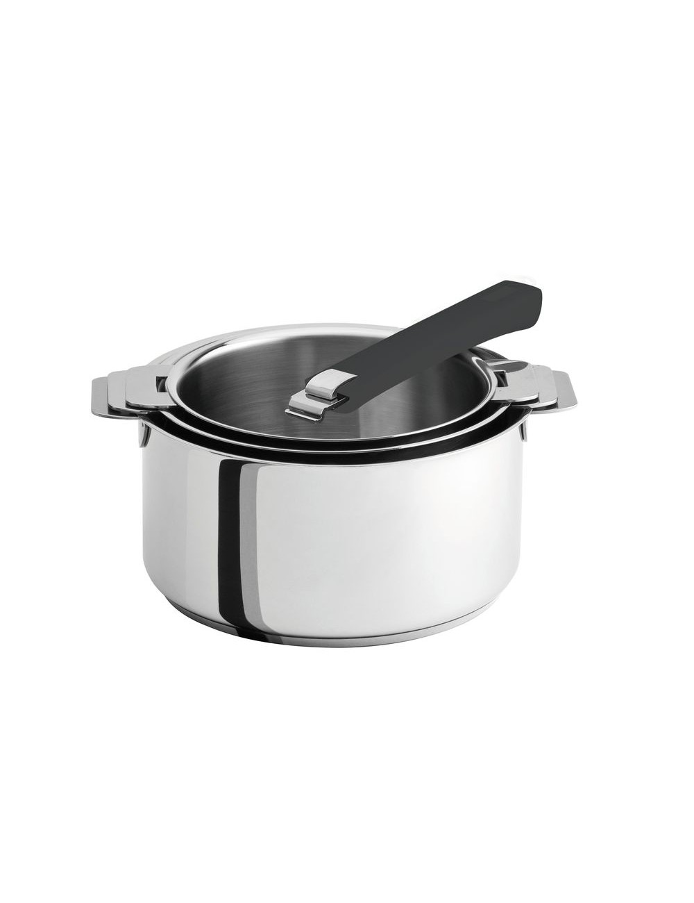Série De 3 Casseroles Mutine + Poignée Grise