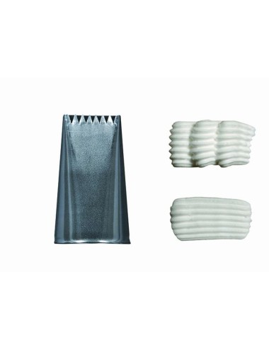 Douille À Bûche Plate Inox 8 Dents