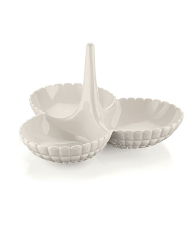 Plat 3 Compartiments Blanc Tiffany