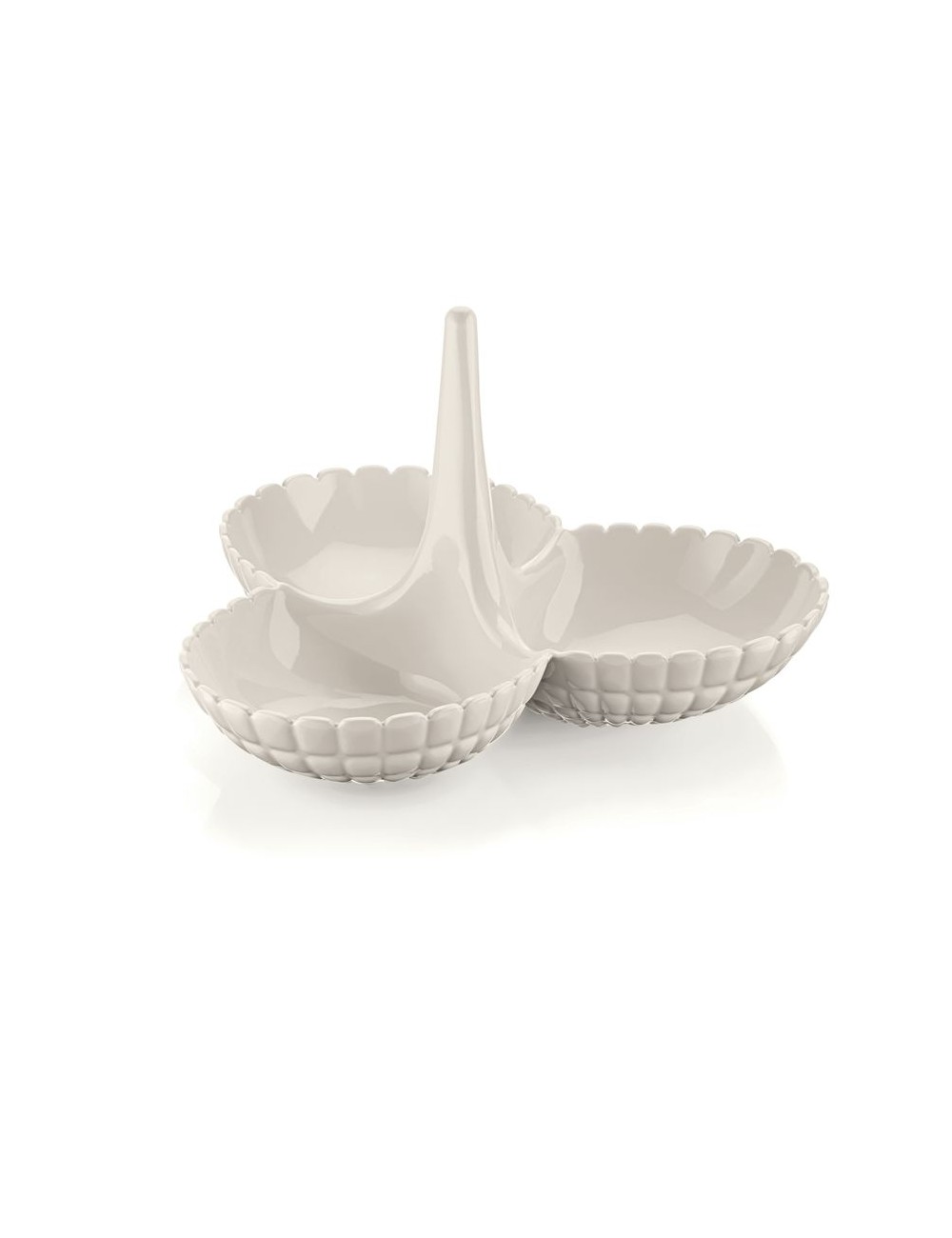 Plat 3 Compartiments Blanc Tiffany