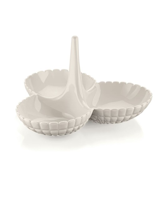 Plat 3 Compartiments Blanc Tiffany